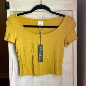 OThread & Co.  NWT mustard small crop top